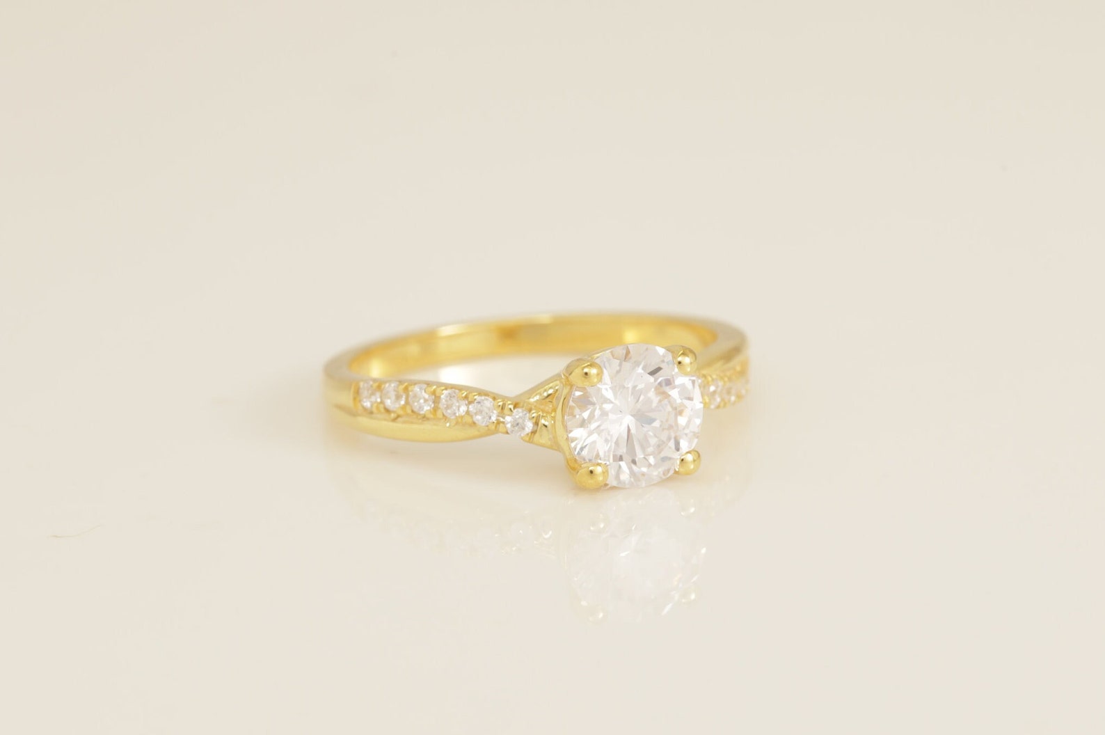 0.84 CT Twisted Diamond Engagement Ring, Twisted Wedding Ring Gift for Women, Bridal Promise Ring, Anniversary Ring